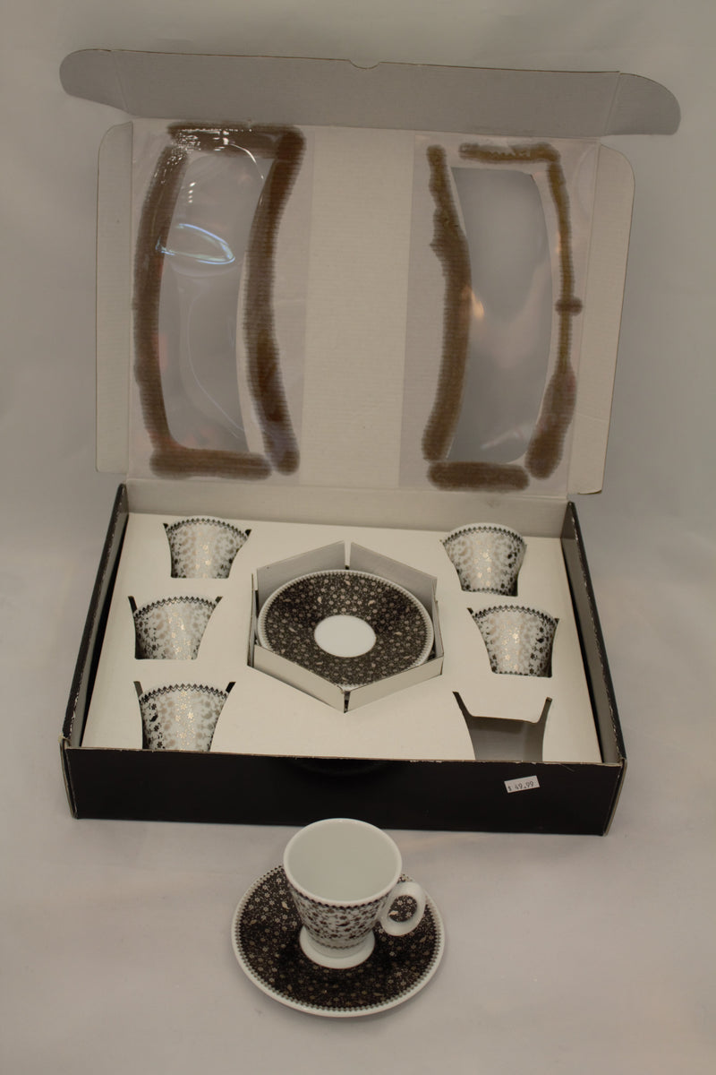 Gural Turkish Coffee Set, Tea Set, Porcelain Set, Handcrafted