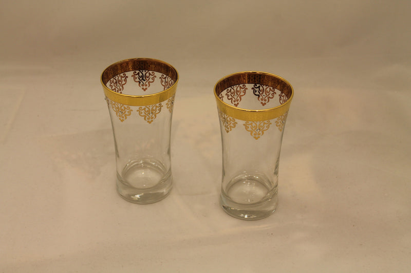 Abka Drink Set, Glass Set, Gold Drinking Set, Handcrafted, Water Glasses